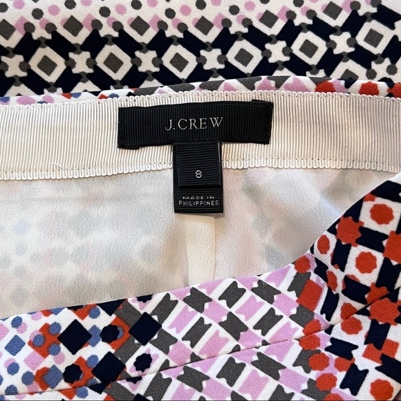 J Crew Geometric Pattern Pencil Skirt EUC like new - Picture 6 of 7